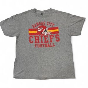 Kansas City Chiefs NFL Football Grey T Shirt Size XL